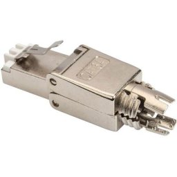 DN-93634 Fiche mâle cat 6A, RJ45, blindée, awg 22-27, connexion de montage sans outil DN-93634