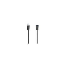 Câble usb usb 3.2 Gen1 (usb 3.0) usb-a mâle, usb-a femelle 1.50 m noir 00200628 W431322 - Hama