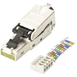 RJ45 réseau informatique Connecteur cat 6a, non équipé [1x lsa, autodénudant, connexion rapide - 1x