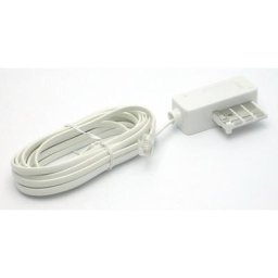 Metronic - Câble téléphonique Plat ptt 8 plots mâle/RJ11 - 3 m - blanc - Blanc
