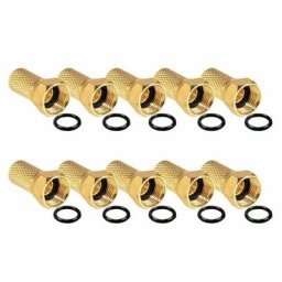 Lot 10 fiches f gold haut de gamme doré 7 mm avec joint torique - Hdsat