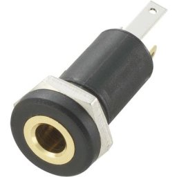 Tru Components - Jack 3.5 mm embase femelle, verticale 718574 Nombre de pôles (num): 3 stéréo noir