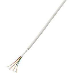 Tru Components - 1569082 Câble dalarme LiYY 10 x 0.22 mm² blanc 50 m - blanc