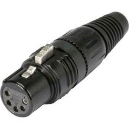 Xlr femelle, droit Hicon HI-X5CF-B Nombre de pôles (num): 5 noir 1 pc(s) - noir