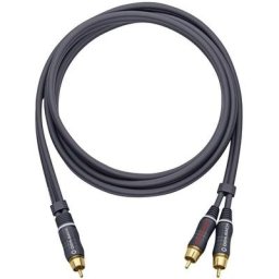 Câble audio Oehlbach 23702 [2x Cinch-RCA mâle - 1x Cinch-RCA mâle] 2.00 m anthracite contacts dorés