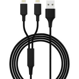 Câble de charge usb usb 2.0 usb-a mâle, Connecteur Lightning 1.20 m noir hydraduolbk - Smrter