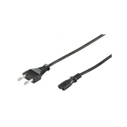 Cordon alimentation secteur noir 1m50 0,75mm2 2 pôles avec prise Philips