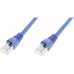 Câble de raccordement réseau informatique RJ45 Telegärtner L00003A0058 cat 6a s/ftp bleu 5.00 m
