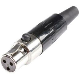 Xlr miniature femelle, droit Hicon HI-XMCF3 Nombre de pôles (num): 3 argent 1 pc(s)