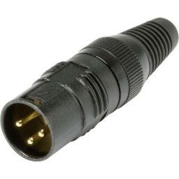 Xlr mâle, droit Hicon HI-X3CM-G Nombre de pôles (num): 3 noir 1 pc(s) - noir