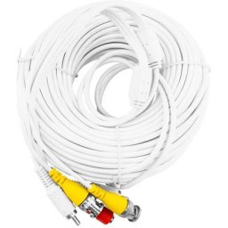 Housecurity - câble d'extension pour caméra vidéo de surveillance 30 mètres bnc power rca