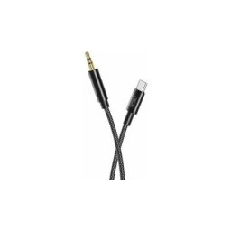 XO - câble tressé usb-c mâle vers mini jack 3.5mm mâle - longueur 1m