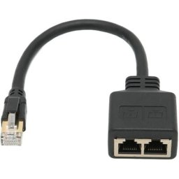 Câble Répartiteur Ethernet RJ45, Adaptateur Répartiteur RJ45 Mâle à 2 Femelles, Câble Adaptateur de
