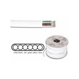 Tool Land - Cable téléphonique 6 x 0 08 mm - blanc, plat