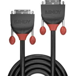 Lindy - dvi Câble de raccordement Fiche mâle dvi-d 18+1 pôles, Fiche mâle dvi-d 18+1 pôles 5.00 m