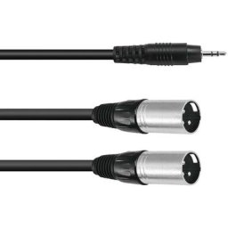30225158 xlr Câble adaptateur [1x Jack mâle 3.5 mm - 2x xlr mâle 3 pôles] 1.50 m noir - Omnitronic