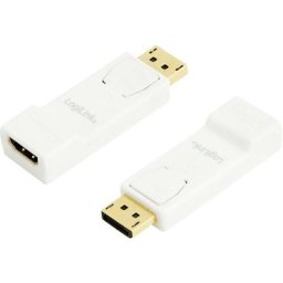 Logilink - Adaptateur DisplayPort, hdmi CV0057 [1x DisplayPort mâle - 1x hdmi femelle] blanc