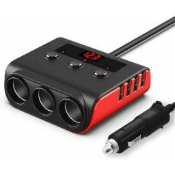 Chargeur Voiture usb Adaptateur Allume Cigare à Charge Rapide 12V/24V 3.6A 100W, 4 usb Ports