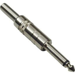 Jack 6.35 mm mâle, droit Bkl Electronic 1107008 Nombre de pôles (num): 2 mono argent 1 pc(s) D25052