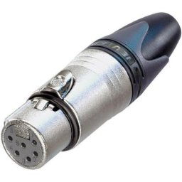 Xlr femelle, droit Neutrik NC6FXX Nombre de pôles (num): 6 argent 1 pc(s)