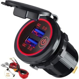 Quick Charge 3.0 Prise de Chargeur Rapide de Voiture usb Adaptateur avec Interrupteur 12V / 24V 36W