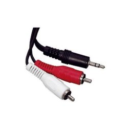 Cable Jack 3,5mm.male/2x Rca-Male, 1,5mt Pour Tv Audio Telephonie - 143285