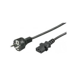 Cordon alimentation secteur noir 1m50 0,75mm2 2 p+t droit avec fiche iec