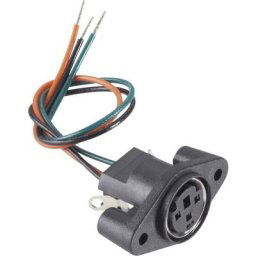 Mini din embase femelle, verticale Bkl Electronic 0204027 Nombre de pôles (num): 6 noir 1 pc(s)