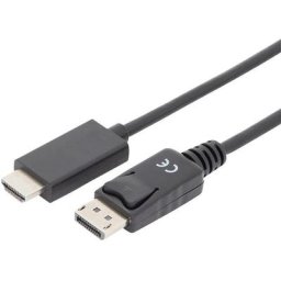 Digitus - DisplayPort / hdmi Câble adaptateur Fiche mâle DisplayPort, Fiche mâle hdmi-a 1.00 m noir