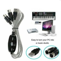 Interface Usb Vers Midi Convertisseur Adaptateur Câble Musique Clavier Mac Windows