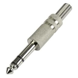 Jack 6.35 mm mâle, droit Tru Components 595203 Nombre de pôles (num): 3 stéréo argent 1 pc(s)