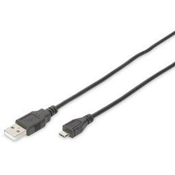 Digitus - Câble usb usb 2.0 usb-a mâle, USB-Micro-B mâle 1.80 m noir rond, blindage double