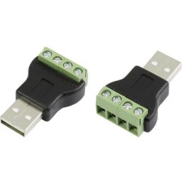 Tru Components - Connectique usb avec connexions à visser mâle, droit LT-USB4M 1572336 usb mâle