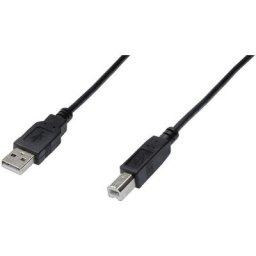 Cable USB 2.0 A vers B - MM - 1m - Noir - Noir
