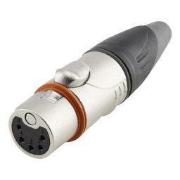Xlr femelle, droit Hicon HI-X5CF-HD Nombre de pôles (num): 5 noir, argent 1 pc(s) - noir, argent