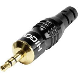 Hicon - Jack 3.5 mm mâle, droit HI-J35T02 Nombre de pôles (num): 4 stéréo noir 1 pc(s) - noir