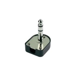 Tru Components - jack 6.35 mm mâle coudé 595208 nombre de pôles: 3 stéréo noir 1 pc(s)