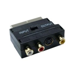 Trade Shop Traesio - Trade Shop - Adaptateur Scar-scart - s / Vhs - Sélecteur Rca Dans / Out -