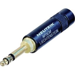 Neutrik - Jack 5.23 mm mâle, droit NP3CM-B,STEREO Nombre de pôles (num): 3 stéréo noir 1 pc(s)