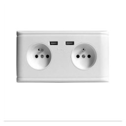 Multi-Fonctionnelle ue Prise Murale Prise de Courant Prise avec Double Port usb for Chargeur de