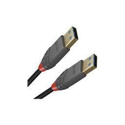 Câble usb usb 3.2 Gen1 (usb 3.0) usb-a mâle, usb-a mâle 5.00 m noir, gris 36754 - Lindy
