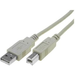 Cable USB 2.0 USB A male vers USB B femelle 3m gris - Gris