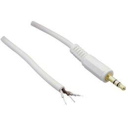 Bkl Electronic - Jack 3.5 mm mâle, droit 1101252 Nombre de pôles (num): 3 stéréo blanc 1 pc(s)