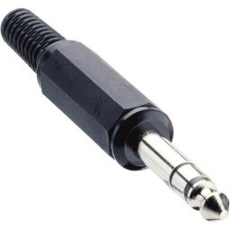 Lumberg - Jack 6.35 mm mâle, droit kls 3 Nombre de pôles (num): 3 stéréo noir 1 pc(s) D26601