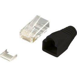 Logilink - Connectique RJ45 cat 6, non blindé MP0024 RJ45 mâle, droit Pôle: 8P8C noir 100 pc(s)