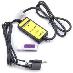 Vhbw - Adaptateur changeur aux pour voiture Toyota pour clé usb, carte sd sur connecteur 12 broches