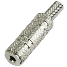 Jack 3.5 mm femelle, droit TRU COMPONENTS 1572335 Nombre de pôles (num): 3 stéréo argent 1 pc(s)