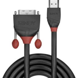 Lindy - hdmi / dvi Câble adaptateur Fiche mâle hdmi-a, Fiche mâle dvi-d 18+1 pôles 3.00 m noir