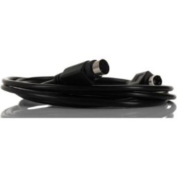 Rs Pro - Cordons din Noir Fiche mâle moulée 4 contacts Fiche femêlle moulée 4 contacts, 2m ( Prix