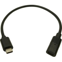 Câble usb usb-c® femelle, usb-c® mâle 0.30 m noir FCR72000 - Cliff